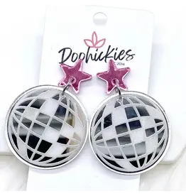 Doohickies/So. Charm Trade Disco Ball Acrylic Dangle Earrings
