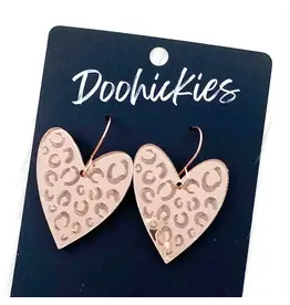 Doohickies/So. Charm Trade Leopard Mirror Hearts - Rose Gold