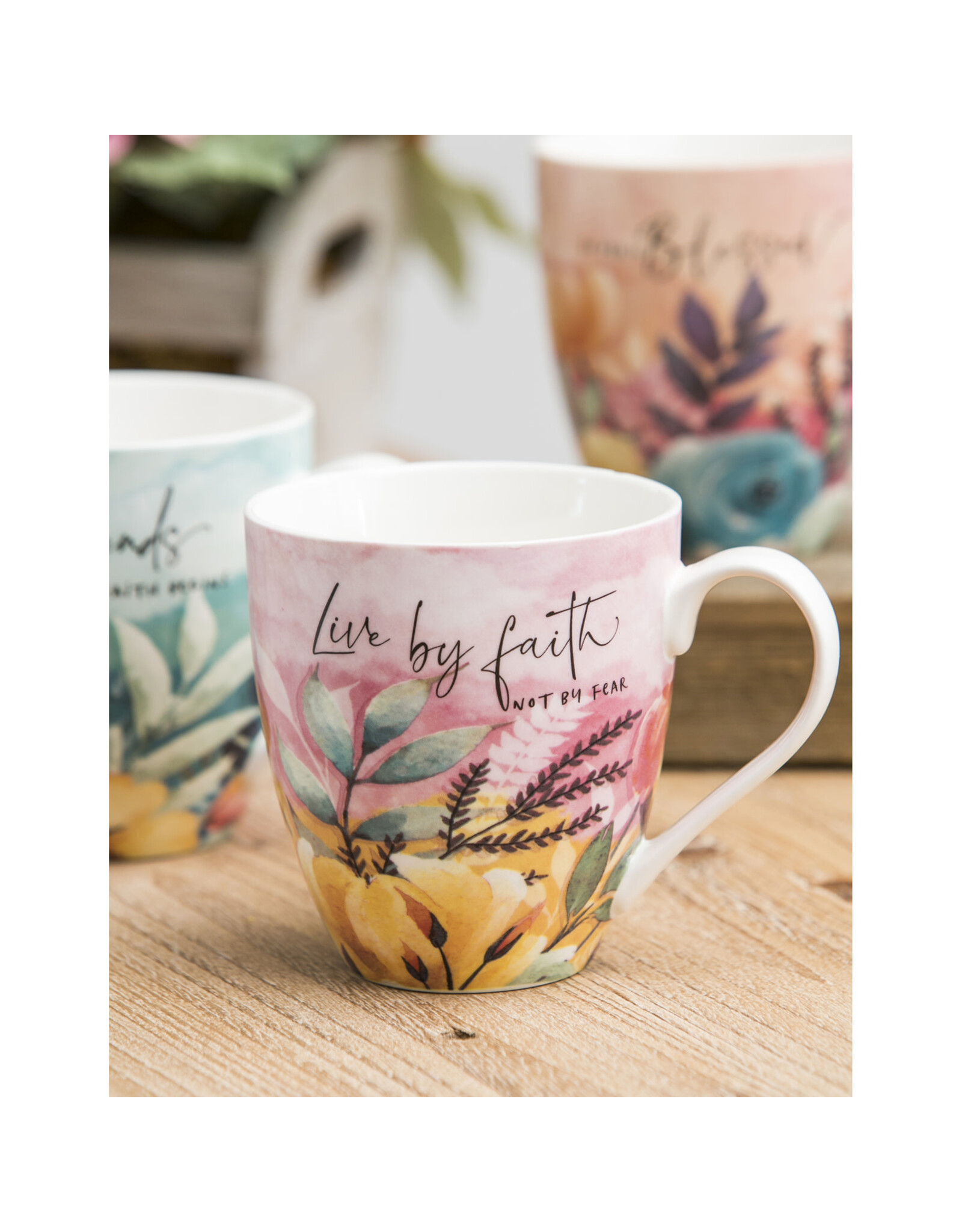 Evergreen Enterprises "Live by faith..." Ceramic Cup