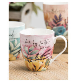 Evergreen Enterprises "Live by faith..." Ceramic Cup