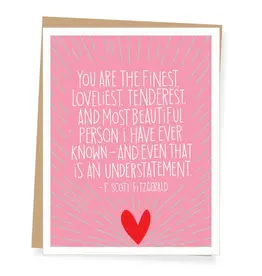 Apartment 2 Cards/Faire F. Scott Fitzgerald Quote Valentine's Day Card