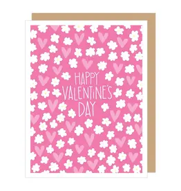 Apartment 2 Cards/Faire Flowers + Hearts Valentine's Day Card