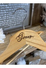 Miche Designs Miche Engraved Bride/Groom Wooden Hangers (Not Custom)