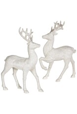 Raz Imports 12.75-Inch Glittered Deer Figurine