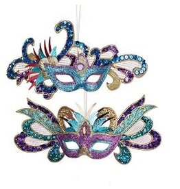 Ganz/Midwest*CBK Mardi Gras Mask Plastic Ornament 3A