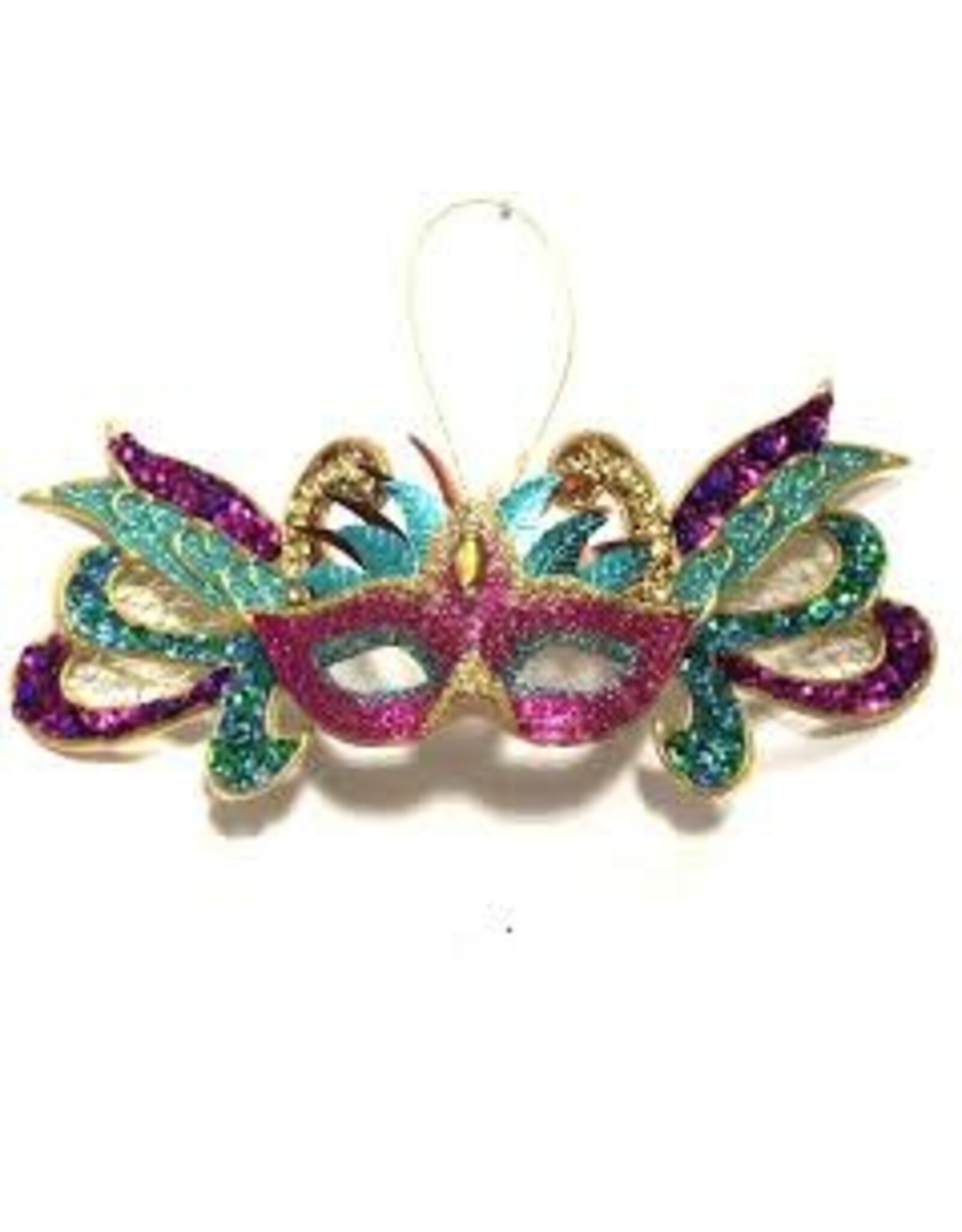Ganz/Midwest*CBK Mardi Gras Mask Plastic Ornament 3A