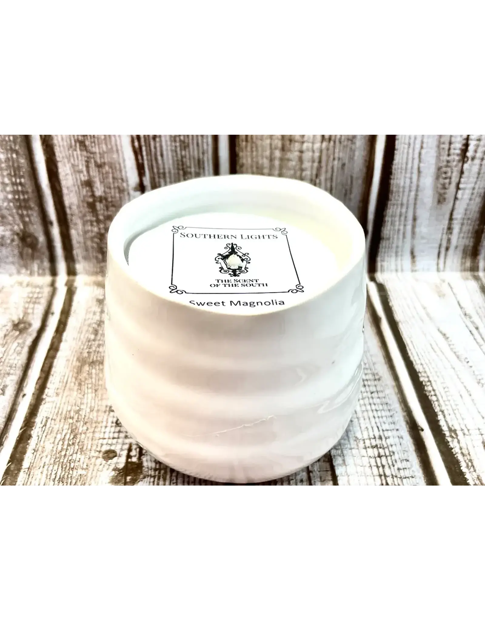 Southern Lights Candle Champagne Brunch White Ceramic Candle