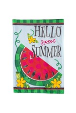 Evergreen Enterprises Hello Sweet Summer Applique Garden Flag