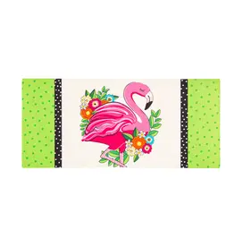 Evergreen Enterprises Floral Flamingo Welcome Sassafras Switch Mat
