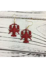 SongLily/Faire Rhinestone Crawfish Earrings