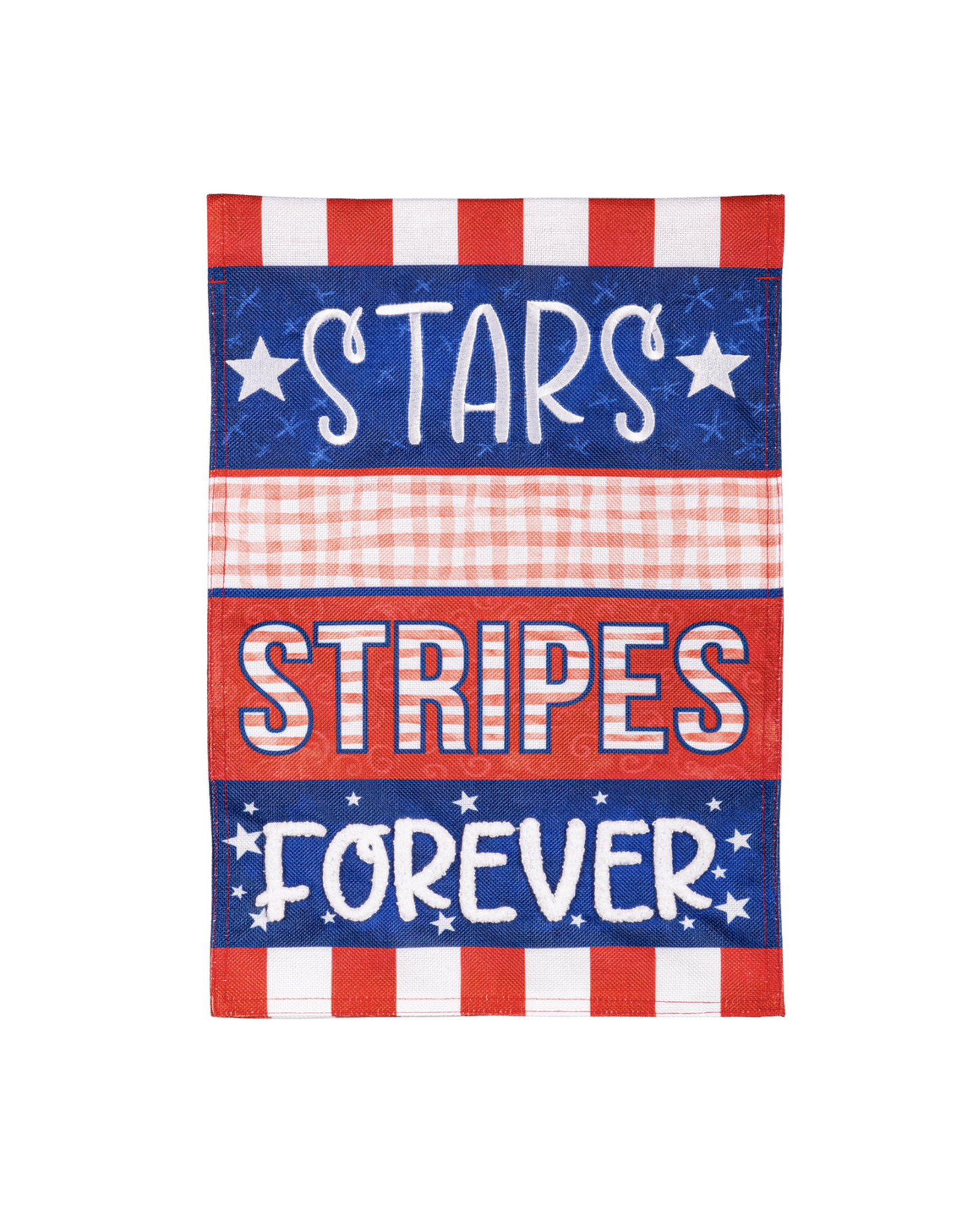 Evergreen Enterprises Stars and Stripes Forever Burlap Garden Flag