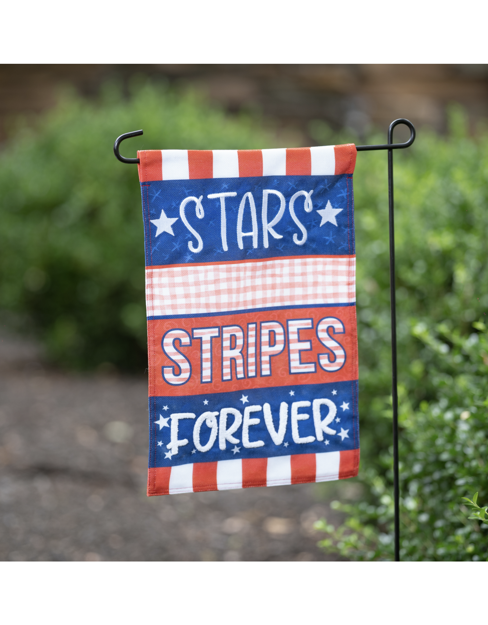 Evergreen Enterprises Stars and Stripes Forever Burlap Garden Flag