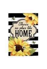 Evergreen Enterprises There's No Place Like Home Burlap Garden Flag