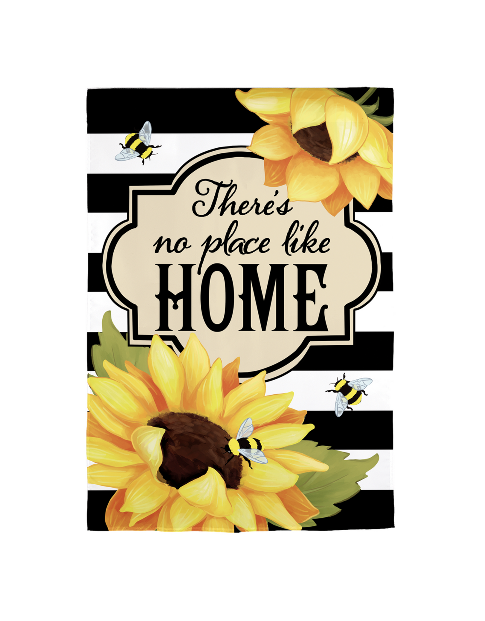 Evergreen Enterprises There's No Place Like Home Burlap Garden Flag