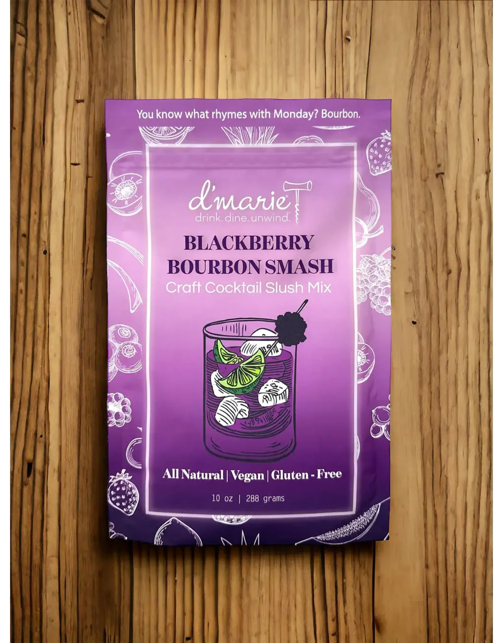 d'Marie/Portico Collection Blackberry Bourbon Smash Cocktail Slush Mix