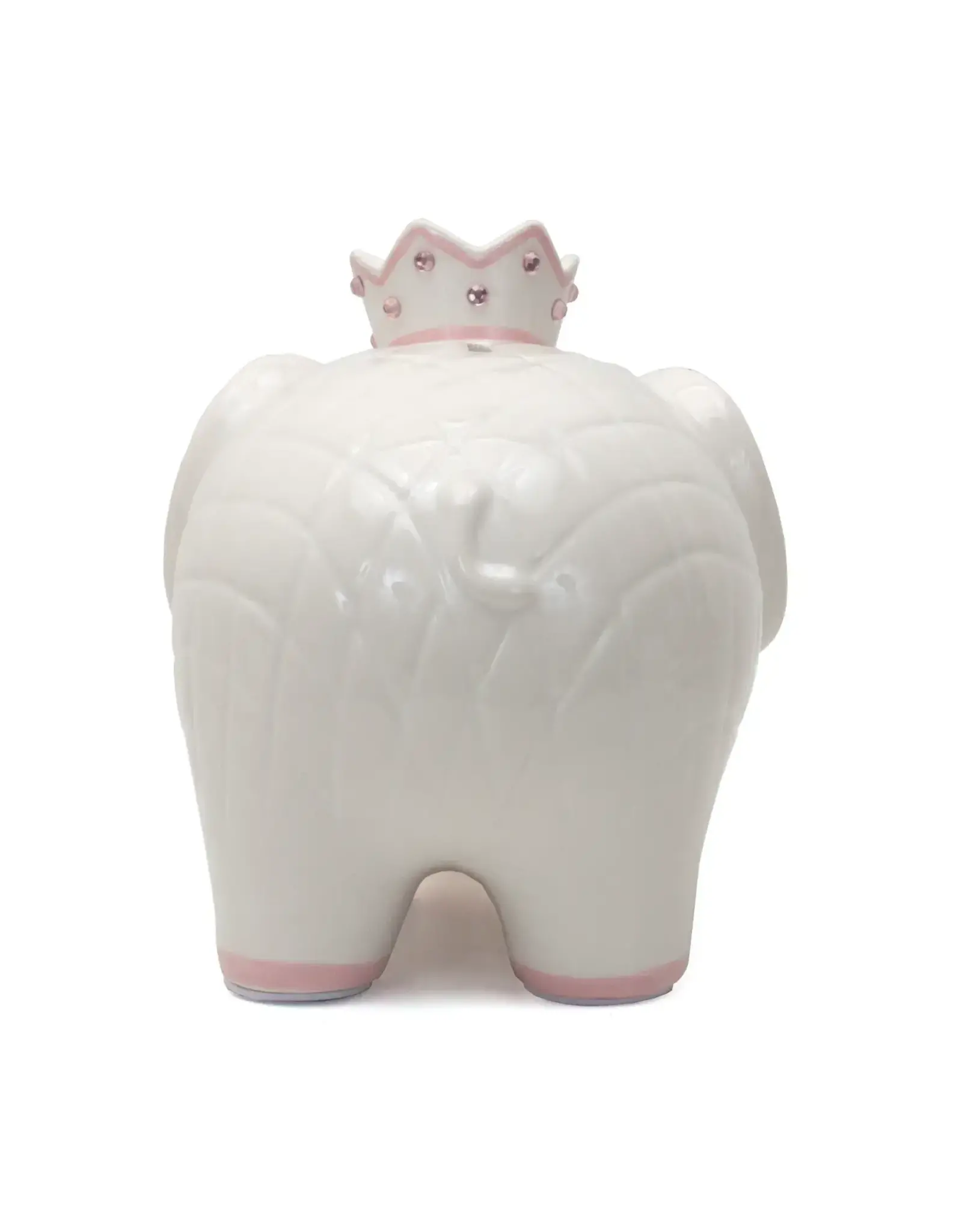 Child to Cherish/Faire White with Pink Coco Elephant Piggy Bank