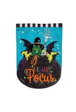 Evergreen Enterprises Croakus Pocus Applique Garden Flag Evergreen Enterprises Croakus Pocus Applique Garden Flag
