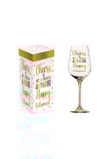 Evergreen Enterprises Happy Retirement! Stemmed Wine Glass