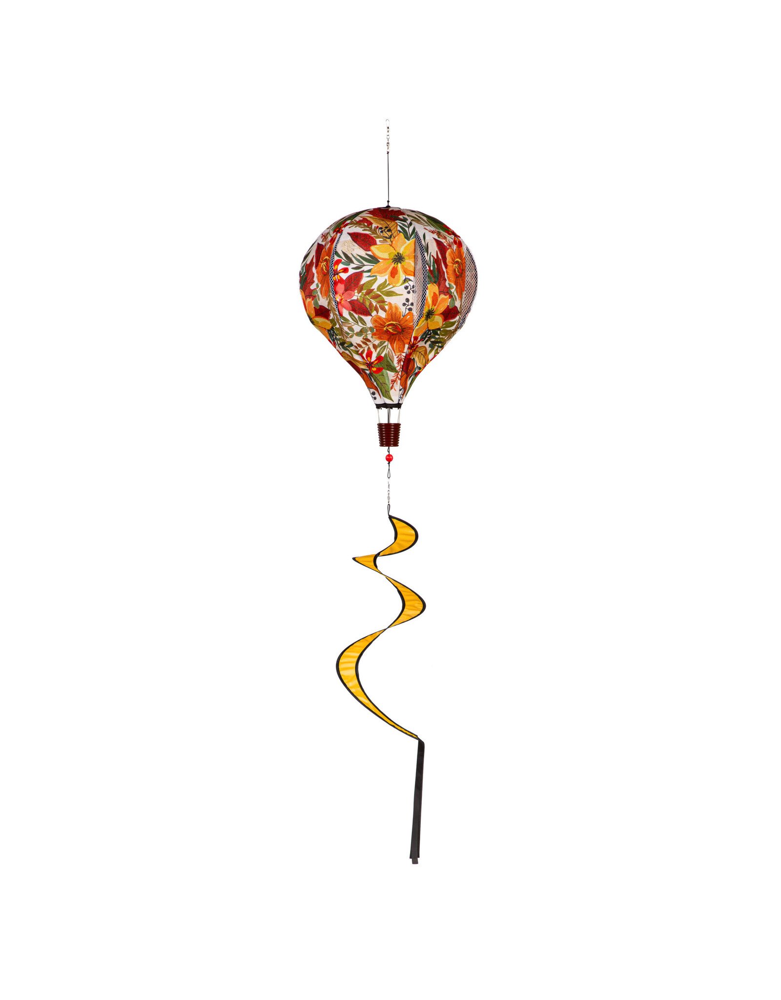 Evergreen Enterprises Autumn Floral Welcome Burlap Balloon Spinner