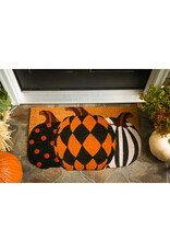 Evergreen Enterprises Pattern Pumpkins Shaped Coir Mat