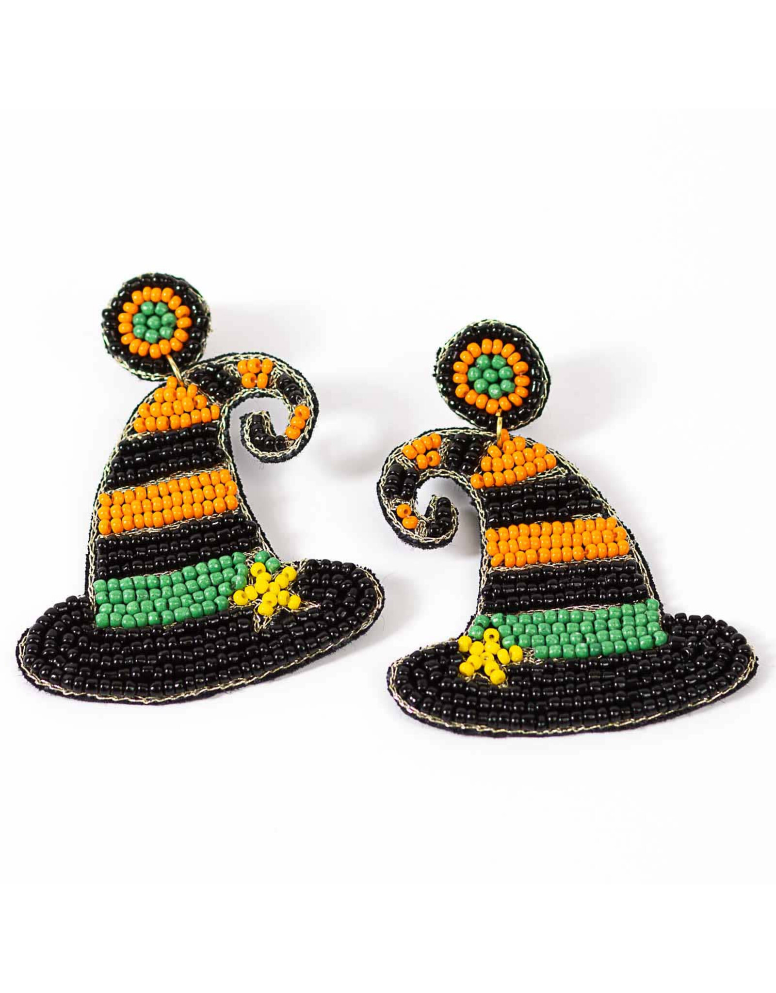 The Royal Standard Salem Witch Hat Beaded Earrings