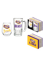 Evergreen Enterprises Louisiana State University, Stemless 17OZ Glass & Tankard 16OZ Gift Set Evergreen Enterprises Louisiana State University, Stemless 17OZ Glass & Tankard 16OZ Gift Set