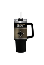 Evergreen Enterprises 40oz Stainless Steel Canyon Cup w/ Straw, New Orleans Saints