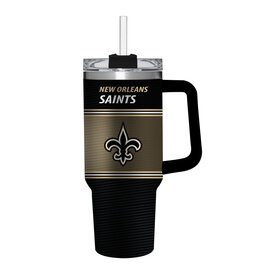 Evergreen Enterprises 40oz Stainless Steel Canyon Cup w/ Straw, New Orleans Saints