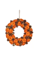 Evergreen Enterprises Paper Rope Pinecone Pumpkin Wreath Evergreen Enterprises Paper Rope Pinecone Pumpkin Wreath
