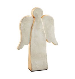 Mud Pie Small Concrete Gold Angel Sitter