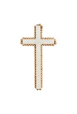 Mud Pie Medium Gold Beaded Cross Sitter