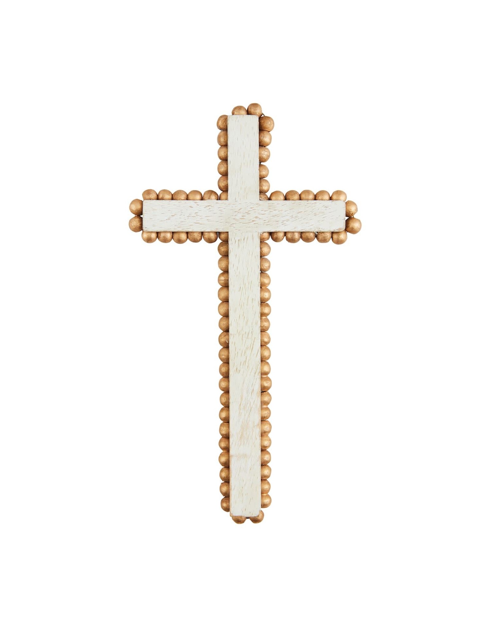 Mud Pie Medium Gold Beaded Cross Sitter