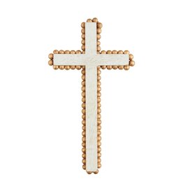 Mud Pie Medium Gold Beaded Cross Sitter