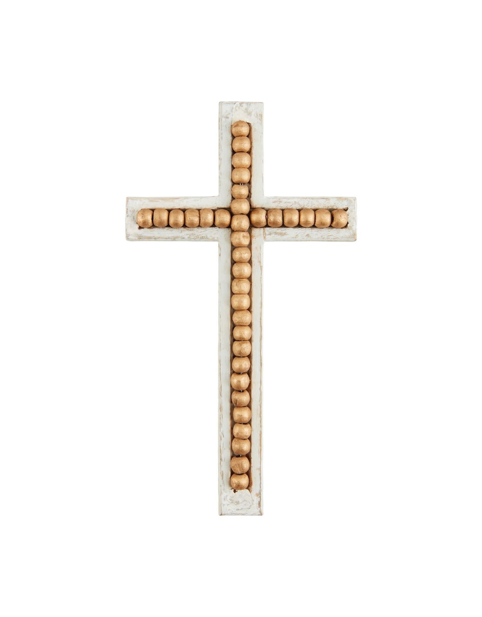 Mud Pie Large Gold Beaded Cross Sitter