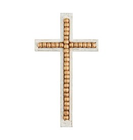 Mud Pie Large Gold Beaded Cross Sitter