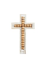 Mud Pie Small Gold Beaded Cross Sitter