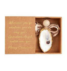 Mud Pie Oyster Angel Boxed Ornament