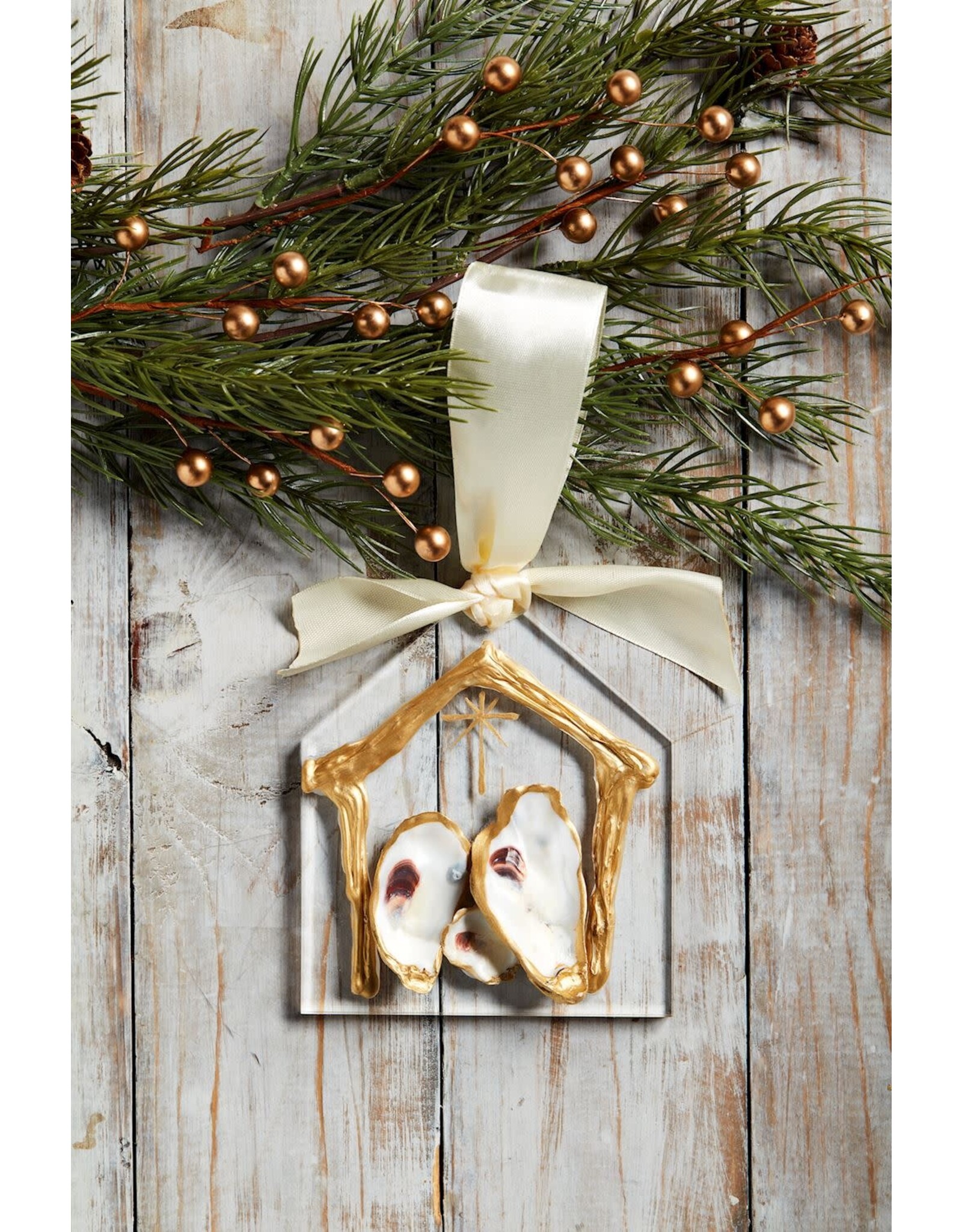 Mud Pie Oyster Nativity Ornament