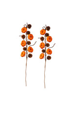 Evergreen Enterprises Orange Paper Pumpkins Stem, Set of 2
