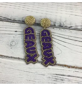 SongLily/Faire Beaded Geaux Earrings