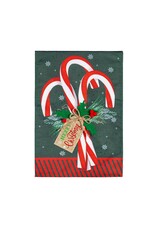 Evergreen Enterprises Candy Cane Burlap Garden Flag