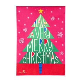 Evergreen Enterprises Have a Merry Christmas Burlap Garden Flag