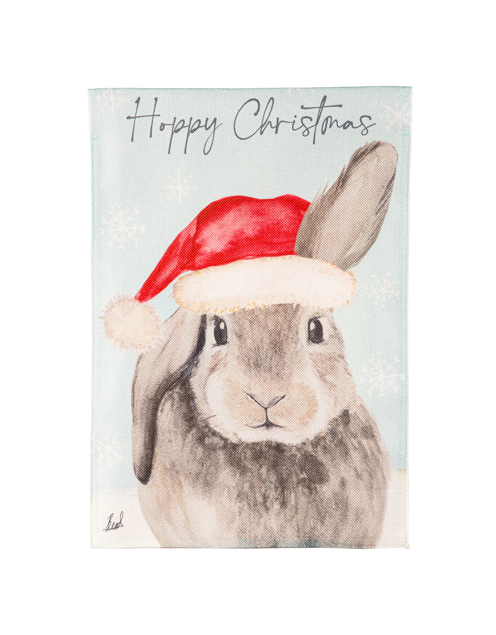 Evergreen Enterprises Merry Christmas Bunny Burlap Garden Flag