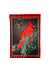 Evergreen Enterprises Cardinal Peace Burlap Garden Flag