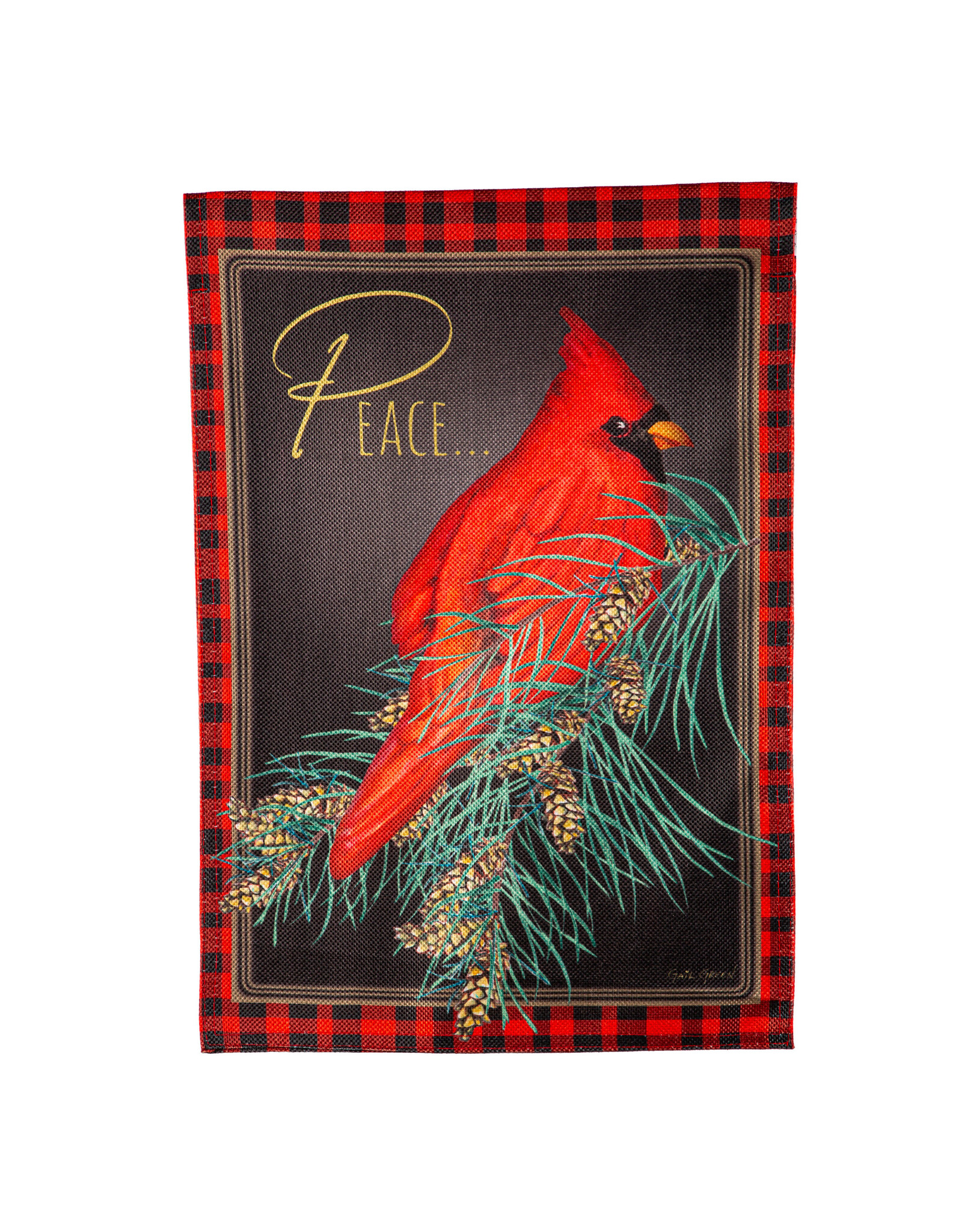 Evergreen Enterprises Cardinal Peace Burlap Garden Flag