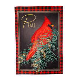 Evergreen Enterprises Cardinal Peace Burlap Garden Flag