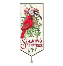 Evergreen Enterprises Mistletoe and Cardinal Everlasting Impression Textile Decor