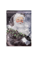 Evergreen Enterprises Santa in the Winter Lustre Garden Flag Evergreen Enterprises Santa in the Winter Lustre Garden Flag
