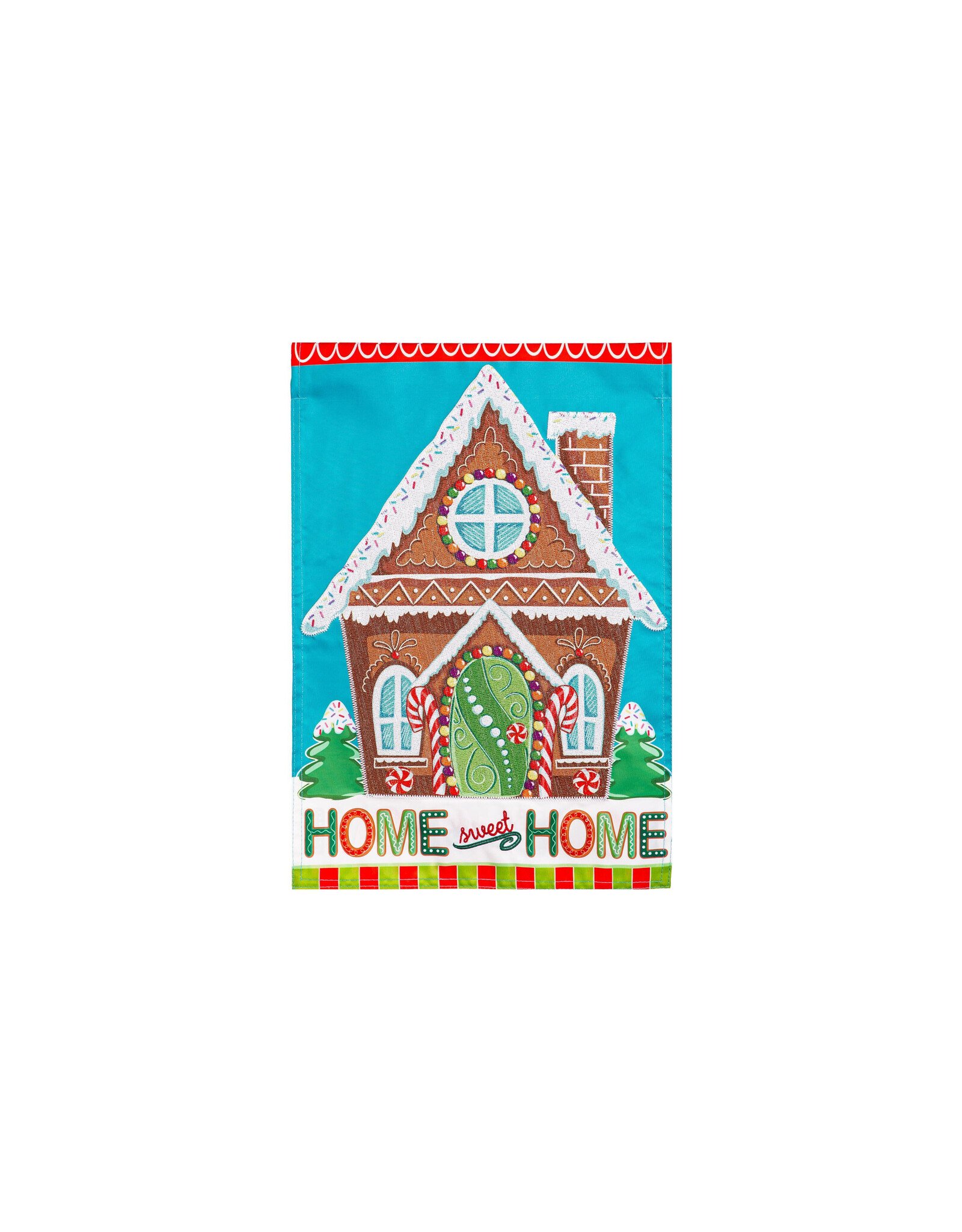 Evergreen Enterprises Gingerbread Home Sweet Home Applique Garden Flag