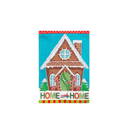 Evergreen Enterprises Gingerbread Home Sweet Home Applique Garden Flag